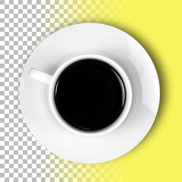 背景透明的一杯黑咖啡的孤立镜头 — 图库照片