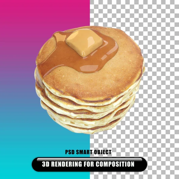An unique concept of Shrove Tuesday with 3D rendering pancake on transparent background.