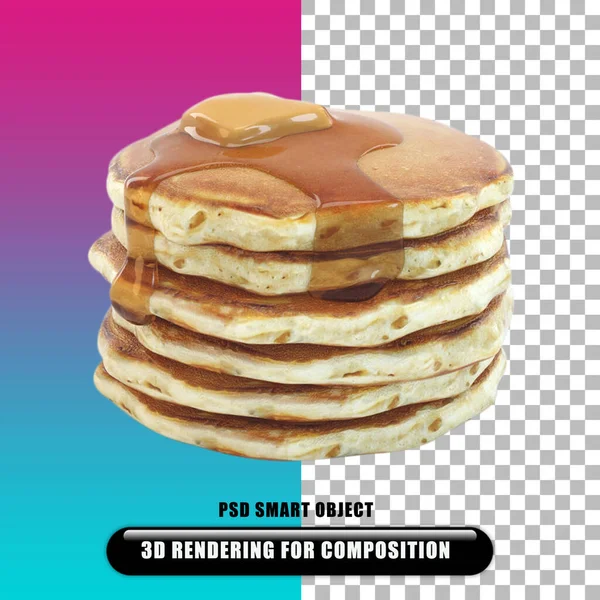 An unique concept of Shrove Tuesday with 3D rendering pancake on transparent background.