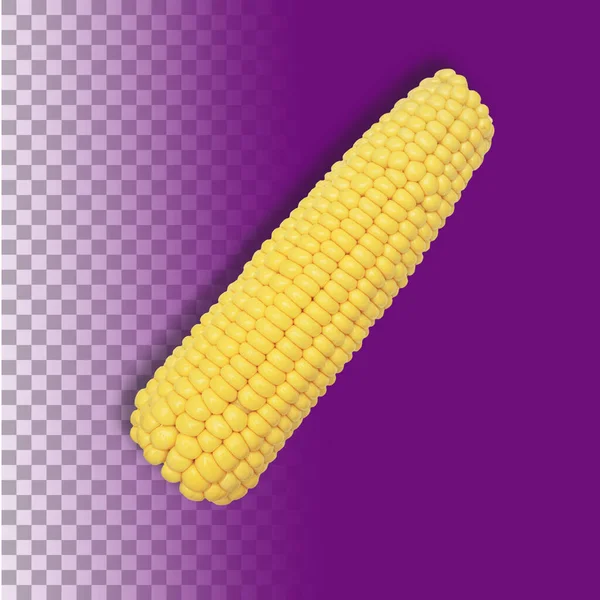 Fresh Whole Yellow Corn Isolated Transparent Background — Stock Photo, Image