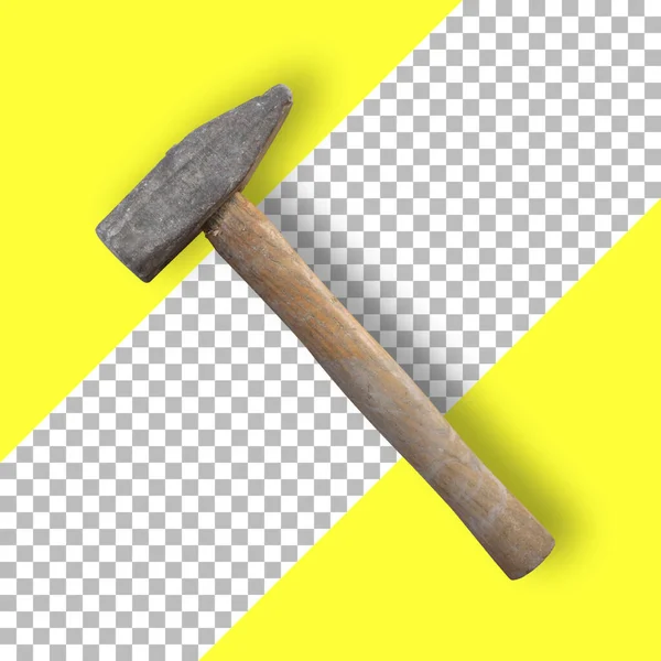Close View Hammer Wooden Handler — Stock Photo, Image