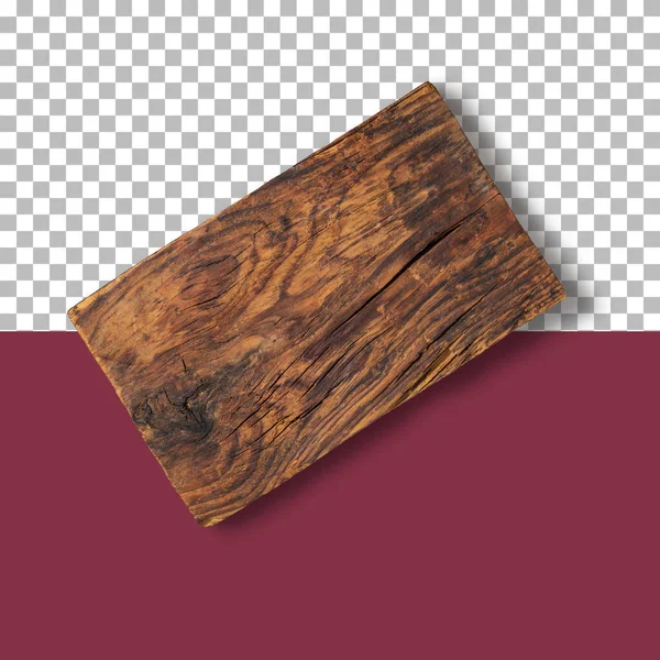 Close View Old Wooden Board Isolated — Stock Photo, Image