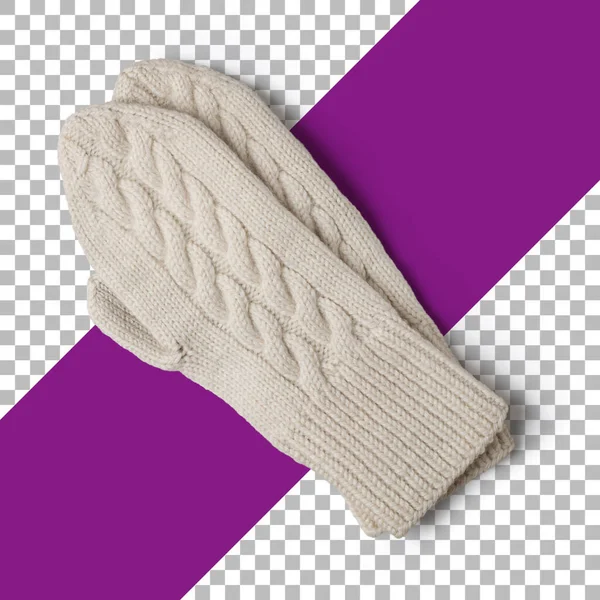 Close up view of pairs christmas glove for gift