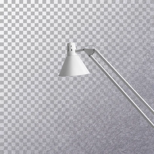 Side View Modern Grey Desk Lamp Isolated — Stock Photo, Image