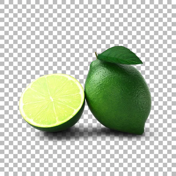 Färsk Grön Lime Med Blad För Din Tillgång Design — Stockfoto