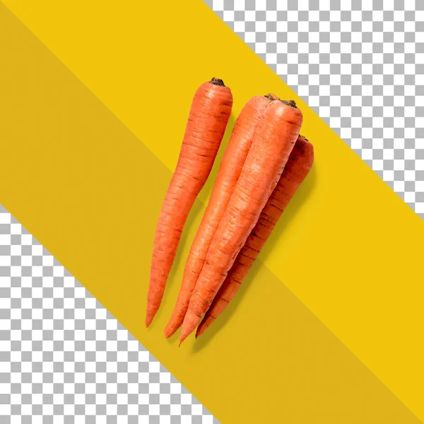 Pile of fresh ripe carrots isolated