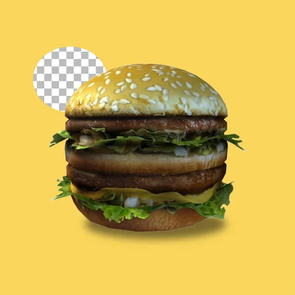 Flying Hamburger Voor Fast Food Concept — Stockfoto