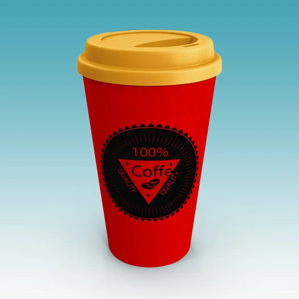 Einfache Minimalistische Kaffeepapier Tassen Attrappe Für Ihre Marke — Stockfoto