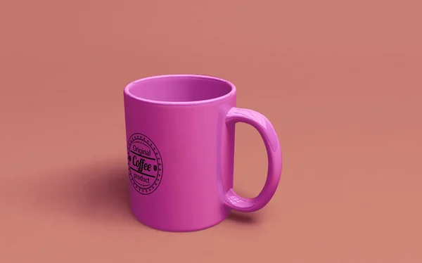 Egyszerűen Minimalista Kávé Vagy Teáscsésze Mockup — Stock Fotó