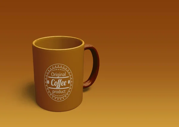 Simplemente Minimalista Café Taza Maqueta —  Fotos de Stock