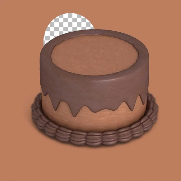 페이스트리 개념에 초컬릿 케이크 초컬릿간 곁들인 맛있는 초콜릿 케이크 — 스톡 사진