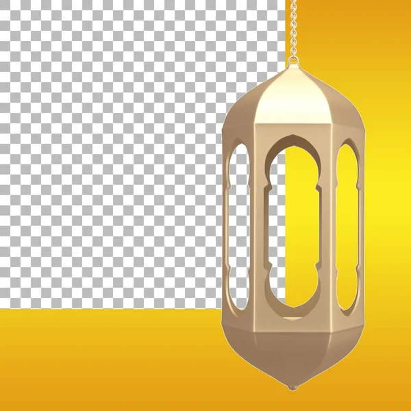 Egyszerűen Lámpás Iszlám Szimbólum Design Projekt Átláthatósággal — Stock Fotó