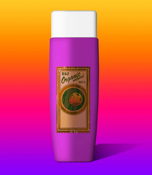Kosmetyki Makieta Plastikowe Butelki Pielęgnacji Ciała Produktów Kosmetycznych — Zdjęcie stockowe