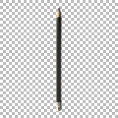 Saf şeffaf arkaplan üzerinde şaşırtıcı izole kalem.