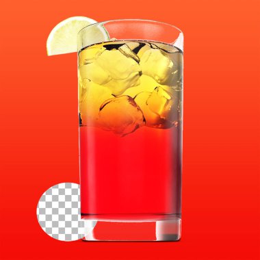 Yaz içecekleri için limonlu buzlu çay..