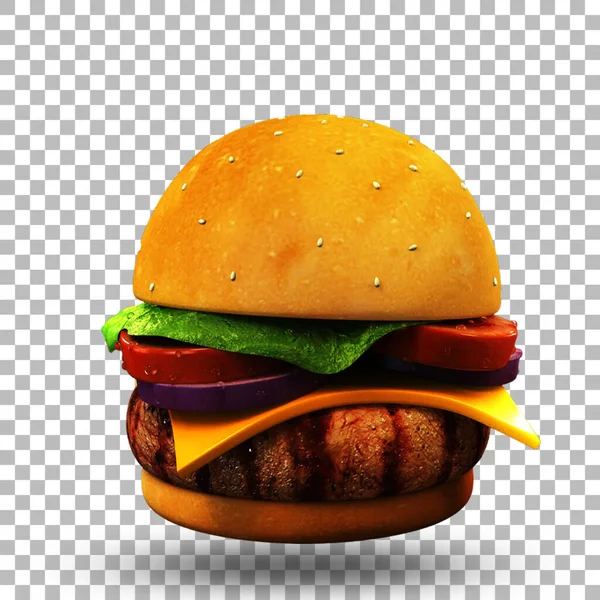 Delizioso Hamburger Fatto Casa Con Chili Barbecue Adatto Concetto Fast — Foto Stock