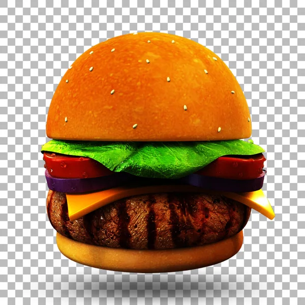 Délicieux Hamburger Maison Avec Chili Barbecue Adapté Concept Restauration Rapide — Photo
