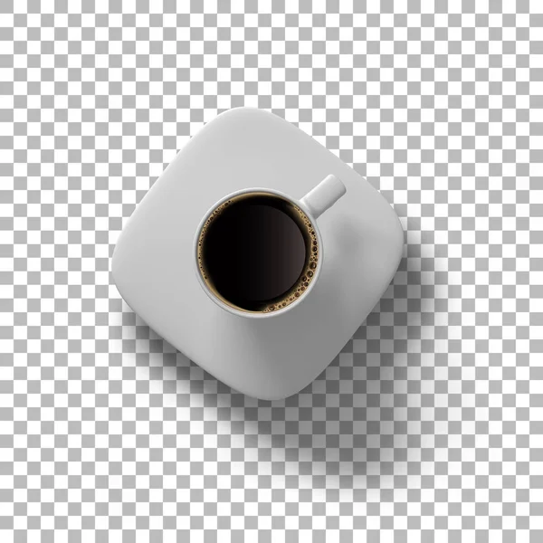 Close View Black Coffee White Cup Fit Your Asset Scenes — Stock Photo, Image