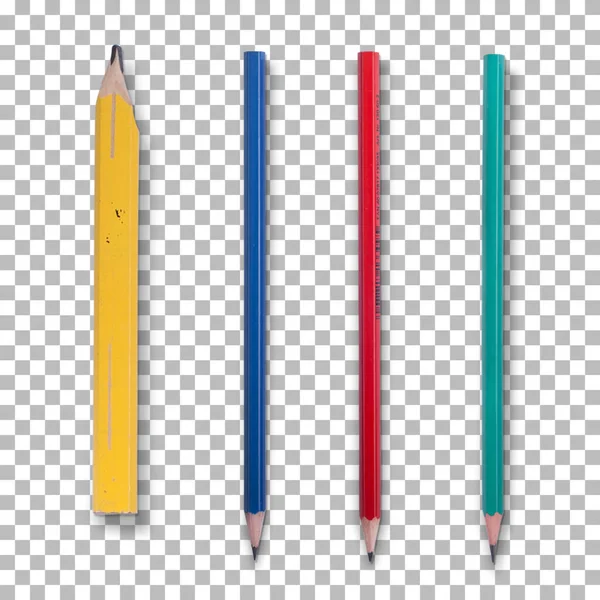 Konzeptpapier Für Ihre Gestaltung Mit Bleistiften Auf Transparentem Hintergrund — Stockfoto