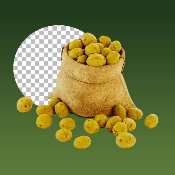 Bunch Golden Potatoes Isolado Apto Para Seu Ativo Projeto — Fotografia de Stock