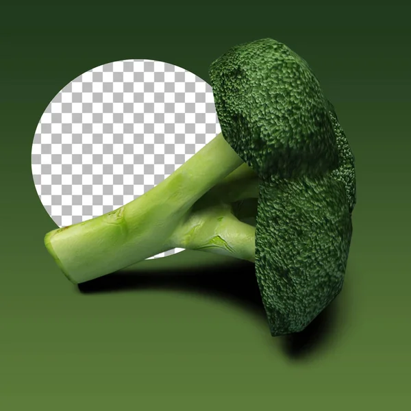Närbild Färsk Grön Broccoli Isolerad — Stockfoto