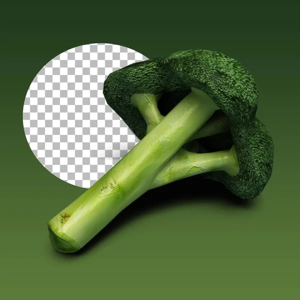 Broccoli Verdi Freschi Isolati Vicino — Foto Stock