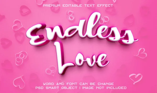 Simply 3D endless love text effects.