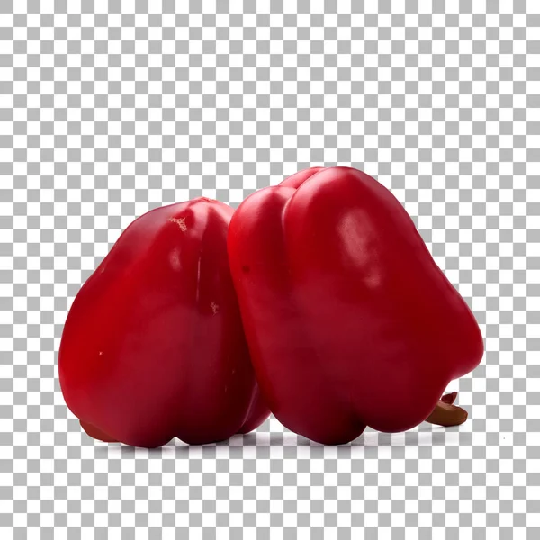 Färsk Hel Och Skivad Gul Paprika Isolerad Transparent Bakgrund — Stockfoto