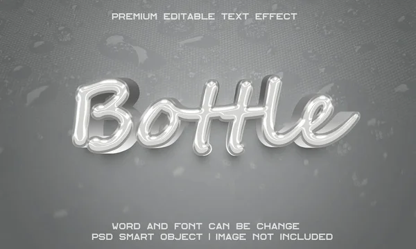 Weiße Flüssigkeit Flasche Text Effekt — Stockfoto