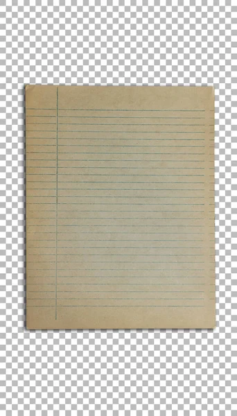Old Notebook Page Lined Paper Suitable Vintage Concept — Stock Photo, Image