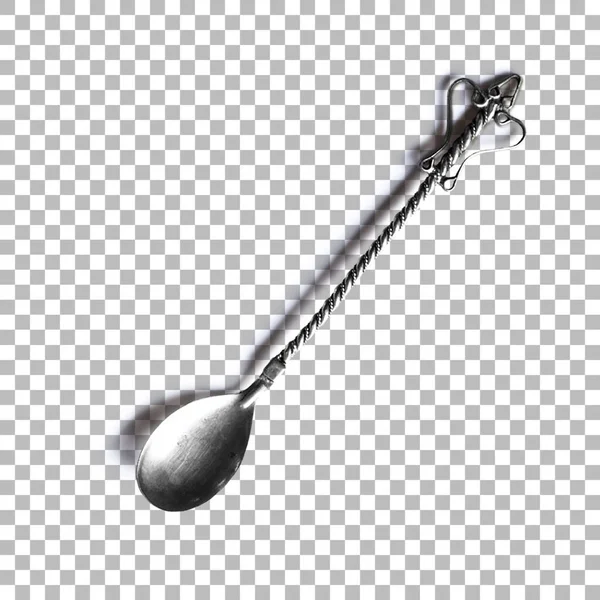 Top View Silver Spoon Your Asset Design — Stock Photo, Image