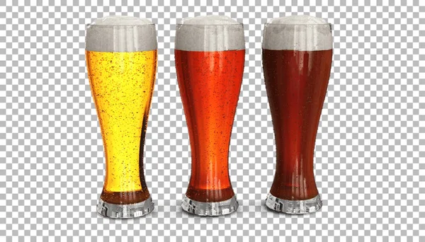 Kaltes Bier Auf Glas Passend Zur Wiesn Konzeption — Stockfoto