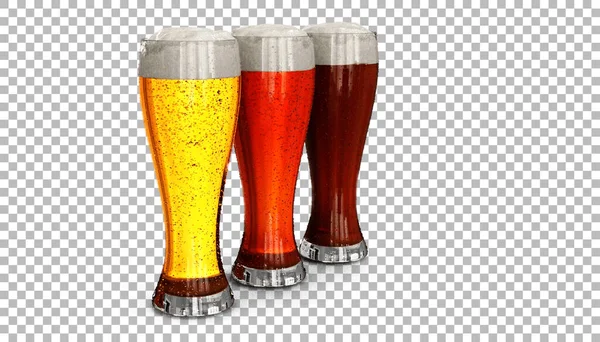 Kaltes Bier Auf Glas Passend Zur Wiesn Konzeption — Stockfoto
