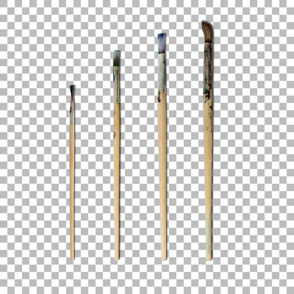 Set of different models of brushes for painting.