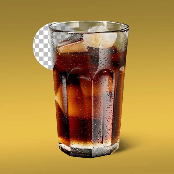 Glass Cola Ice Isolated Transparency — Stock Photo, Image