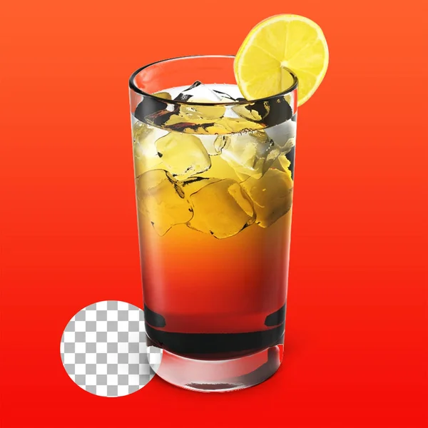 Lemon Iced Tea Glass Summer Concept Drinks — Stock Photo, Image