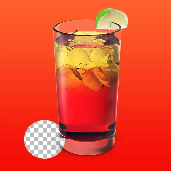 Lemon Iced Tea Glass Summer Concept Drinks — Stock Photo, Image