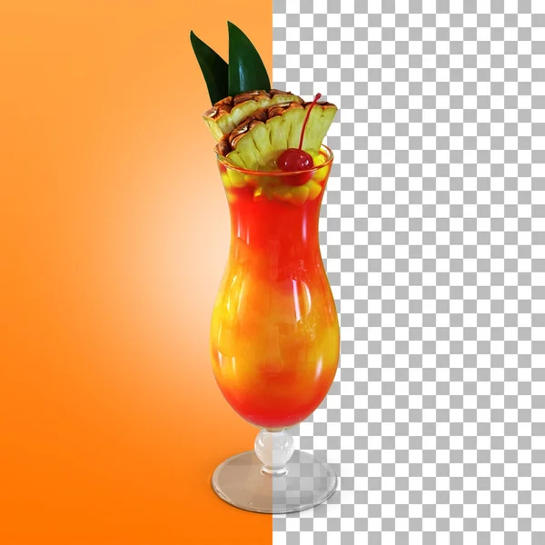 Summer Refreshing Tropical Drink Pineapple Juice Tequila — Stock Photo, Image