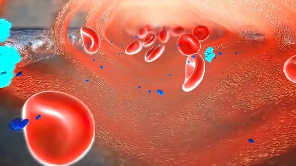 Hemácias Sangue Vermelho Eritrócitos São Amostra Sangue Mais Comum — Fotografia de Stock