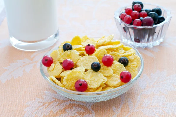 Desayuno copos de maíz — Foto de Stock