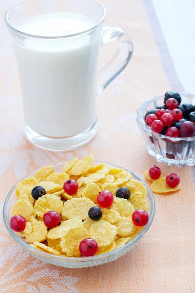 Desayuno copos de maíz — Foto de Stock