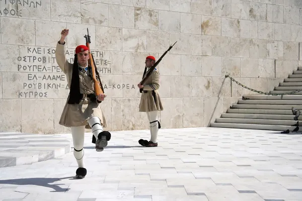 Guards changing in Athens, Greece — Stock Photo, Image