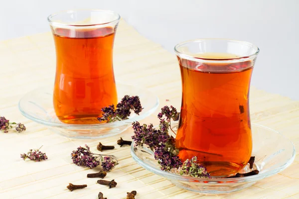 Té tradicional turco en vasos — Foto de Stock