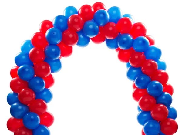 Arco de globos rojos y azules — Foto de Stock
