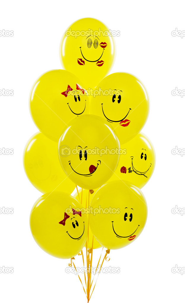 Yellow balloons smiles