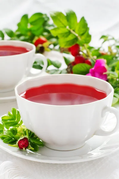 Two cups of herbal tea — Stock Photo, Image