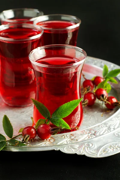 Tisana in bicchieri da tè tradizionali turchi — Foto Stock