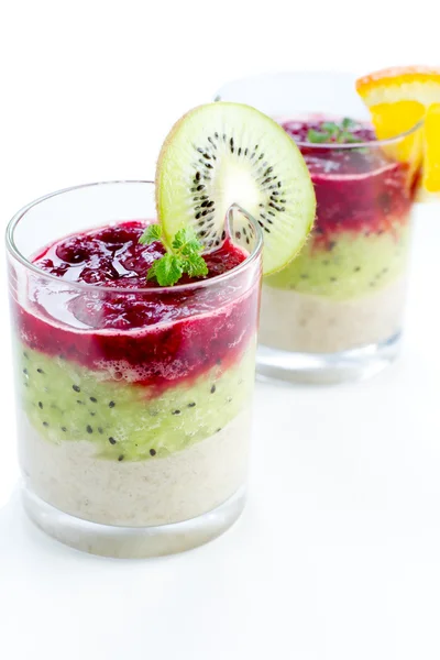 Dessert of fruit layers