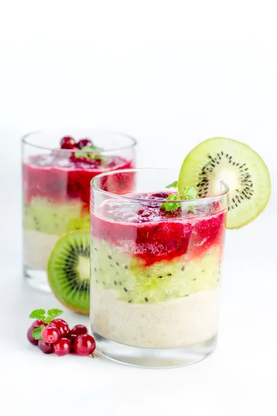 Dessert of fruit layers — Stockfoto