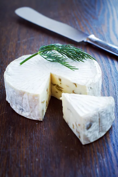 Piece of Brie Cream Cheese — Stock Photo, Image